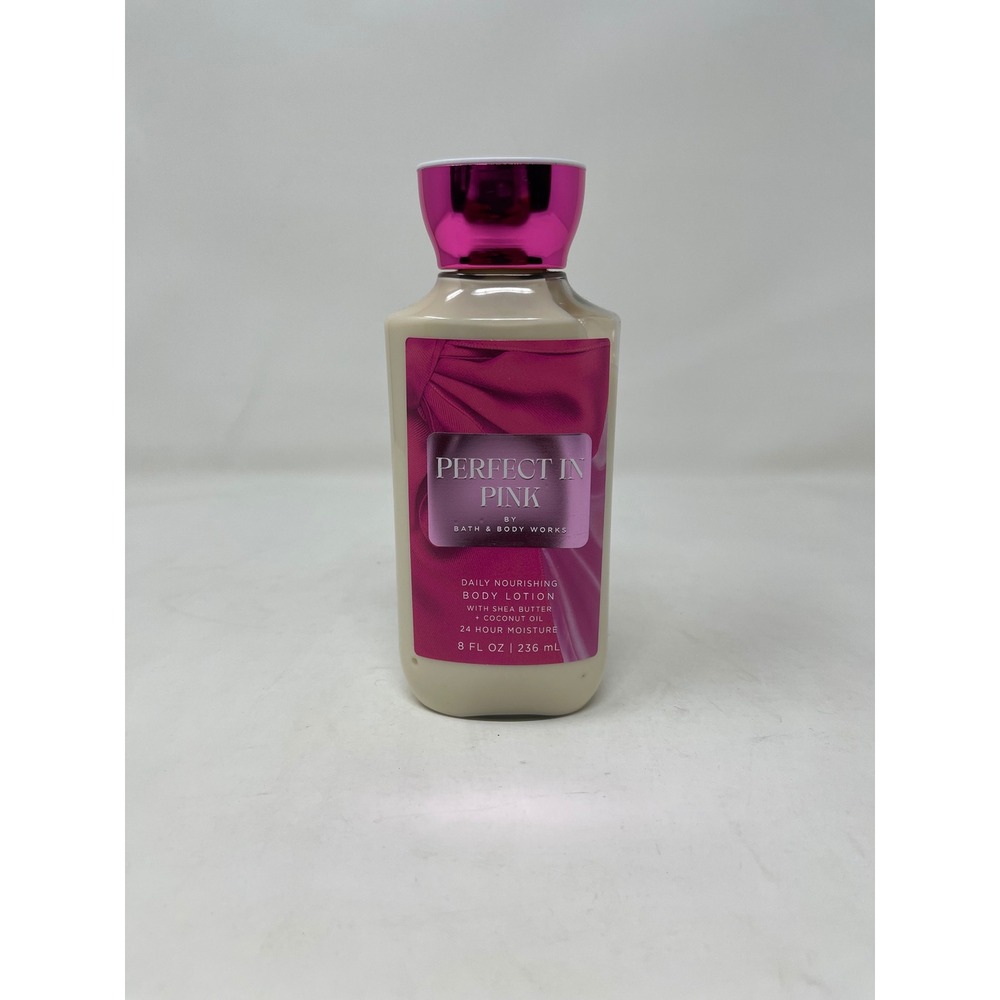 Bath & Body Works Perfect In Pink Body Lotion 8oz Cherry Camellia Almond Crème